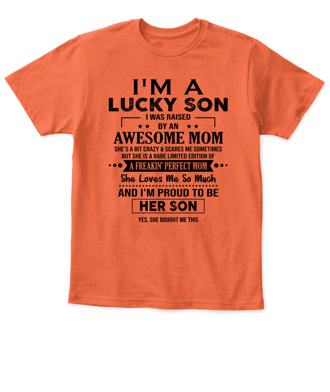 J'AI DE LA CHANCE D'AVOIR ÉTÉ ÉLEVÉ PAR UNE MAMAN EXCEPTIONNELLE - Bur - T-shirt Col V - CADEAUX POUR MAMAN