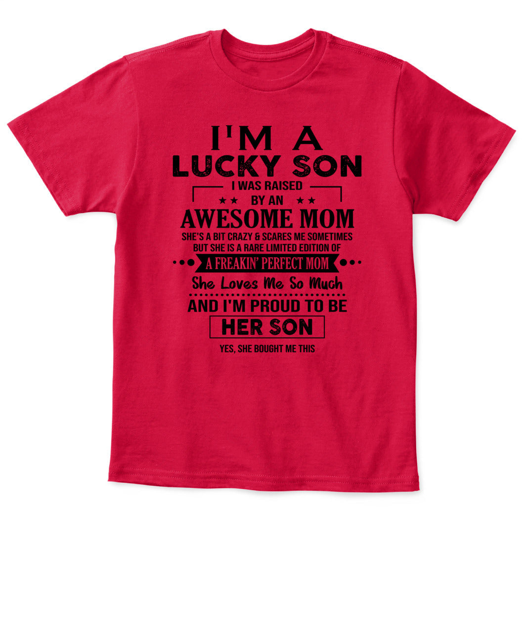 J'AI DE LA CHANCE D'AVOIR ÉTÉ ÉLEVÉ PAR UNE MAMAN EXCEPTIONNELLE - Bur - T-shirt Col V - CADEAUX POUR MAMAN