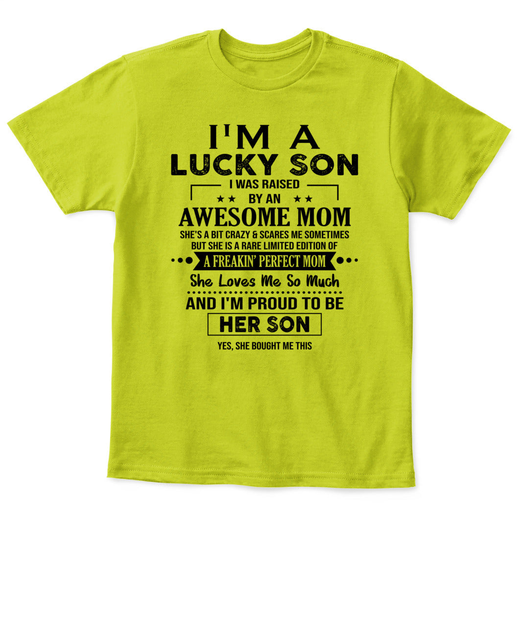 J'AI DE LA CHANCE D'AVOIR ÉTÉ ÉLEVÉ PAR UNE MAMAN EXCEPTIONNELLE - Bur - T-shirt Col V - CADEAUX POUR MAMAN