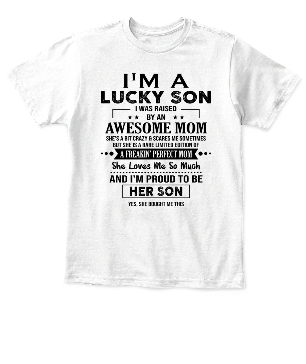 J'AI DE LA CHANCE D'AVOIR ÉTÉ ÉLEVÉ PAR UNE MAMAN EXCEPTIONNELLE - Bur - T-shirt Col V - CADEAUX POUR MAMAN