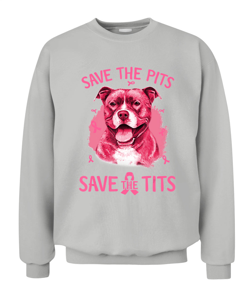 D3-Breast Cancer Save The Pits Save The Tits Pitbull Dog Classic T-Shirt