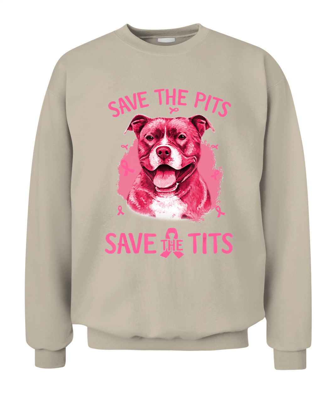 D3-Breast Cancer Save The Pits Save The Tits Pitbull Dog Classic T-Shirt