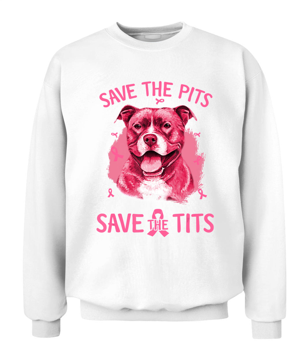 D3-Breast Cancer Save The Pits Save The Tits Pitbull Dog Classic T-Shirt