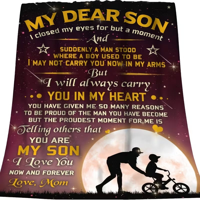 BLANKET FOR SON FROM MOM – COMFORT & WARMTH GIFT - BLANKETS FROM MOM 66