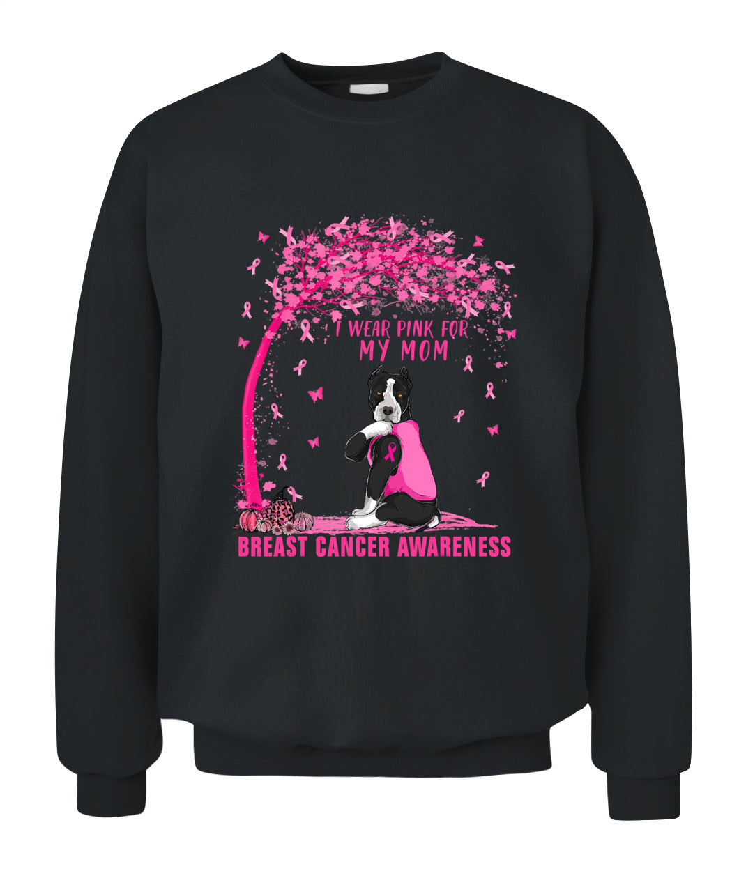 D4-I Wear Pink For My Mom Pitbull Dog Breast Cancer Awareness Essential T-Shirt