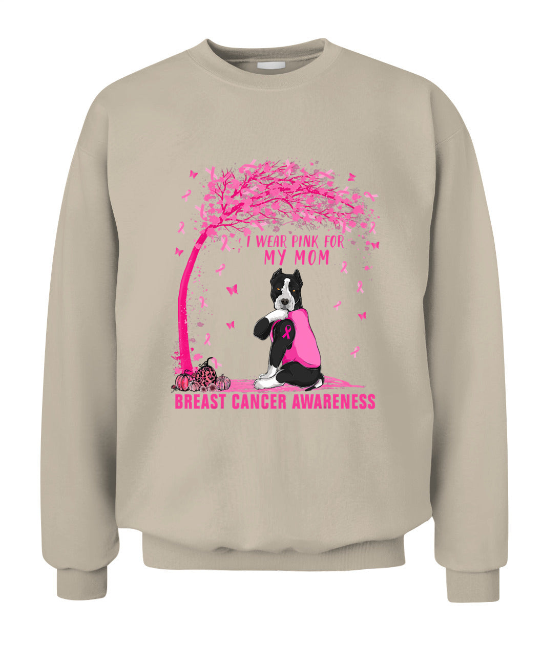 D4-I Wear Pink For My Mom Pitbull Dog Breast Cancer Awareness Essential T-Shirt