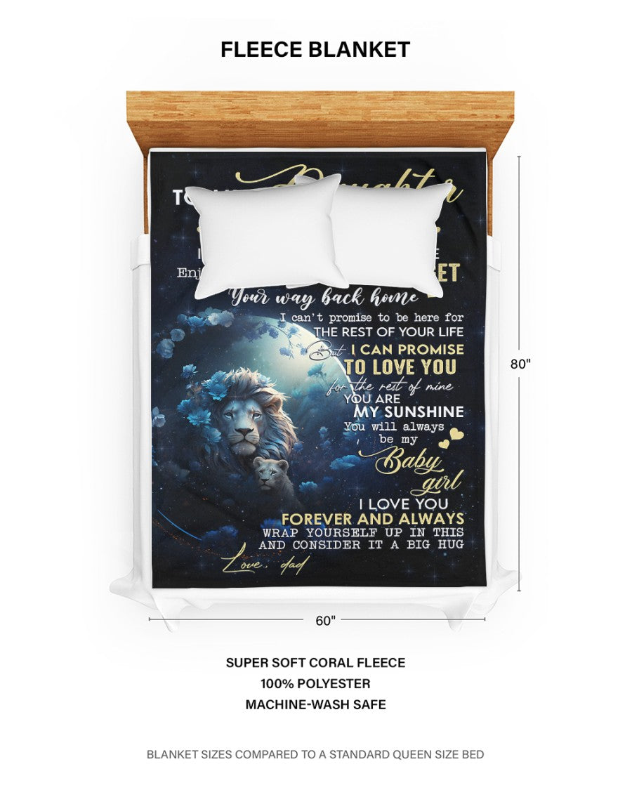 Special Gift For Your Daughter Blanket -  BLANKETS FROM DAD 094