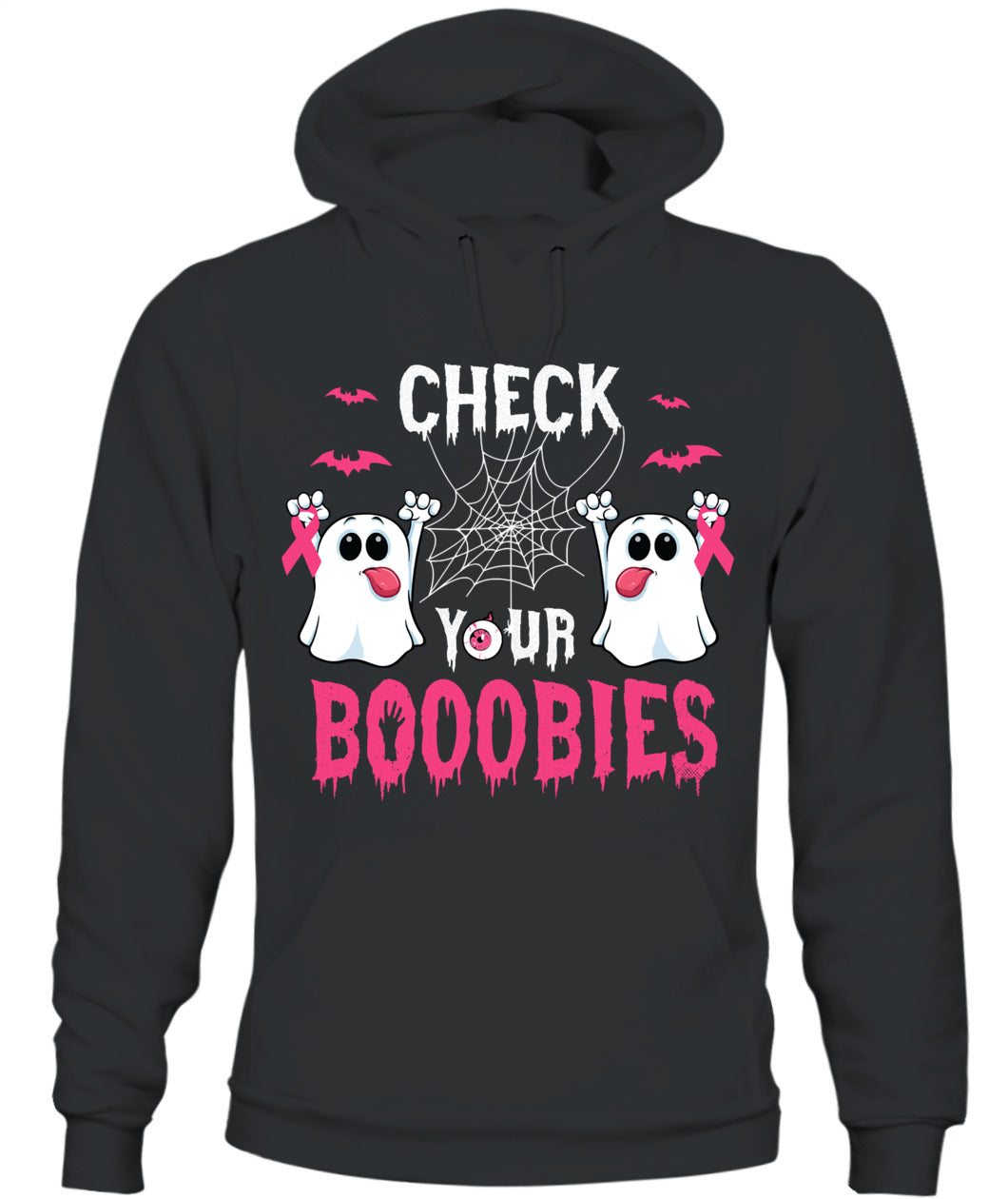 H6 - Halloween Breast Cancer Awareness-Check your Boobies Breast T-Shirt