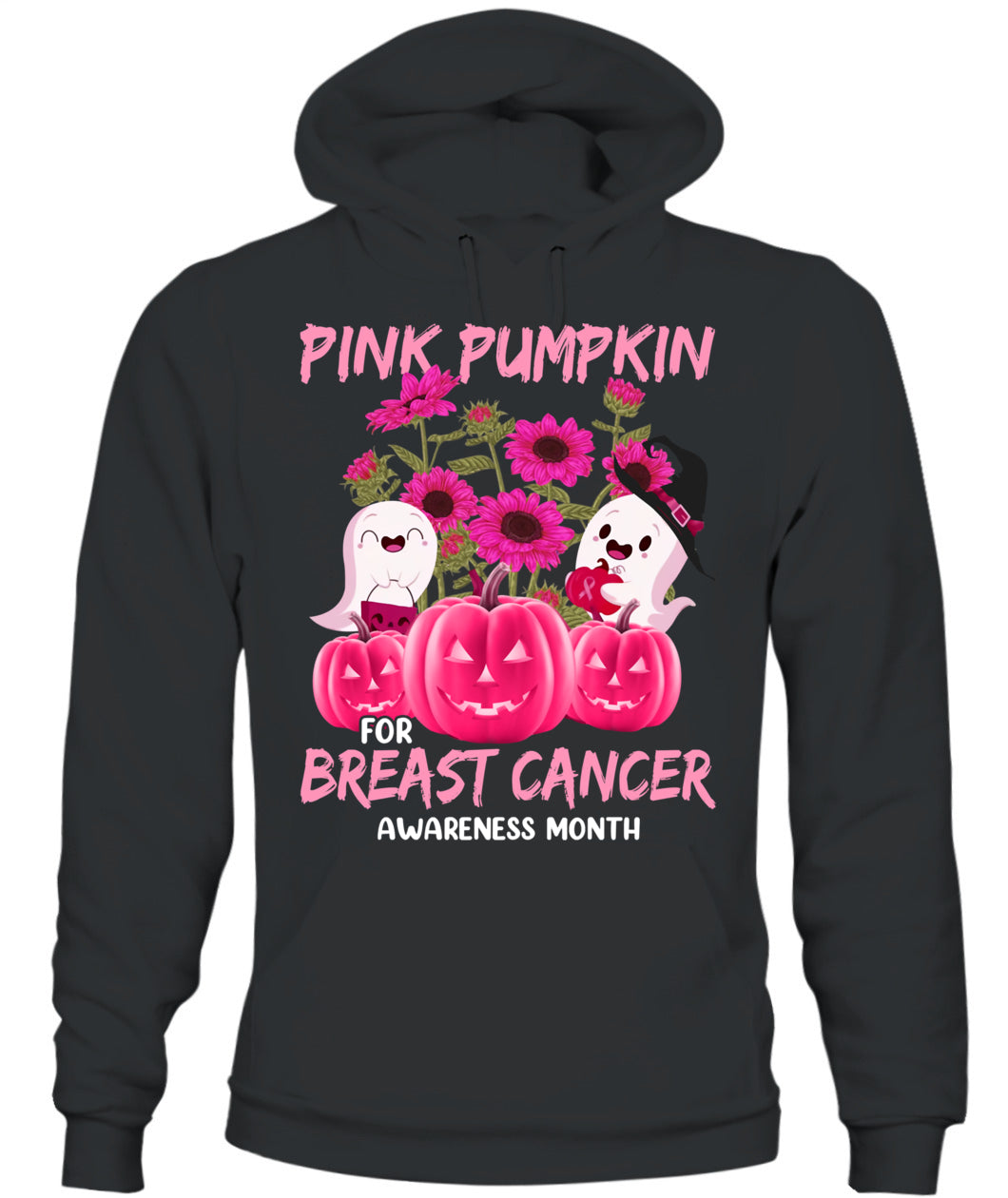 H2 - Halloween Breast Cancer Awareness-Pink Pumkin Breast Cancer T-Shirt