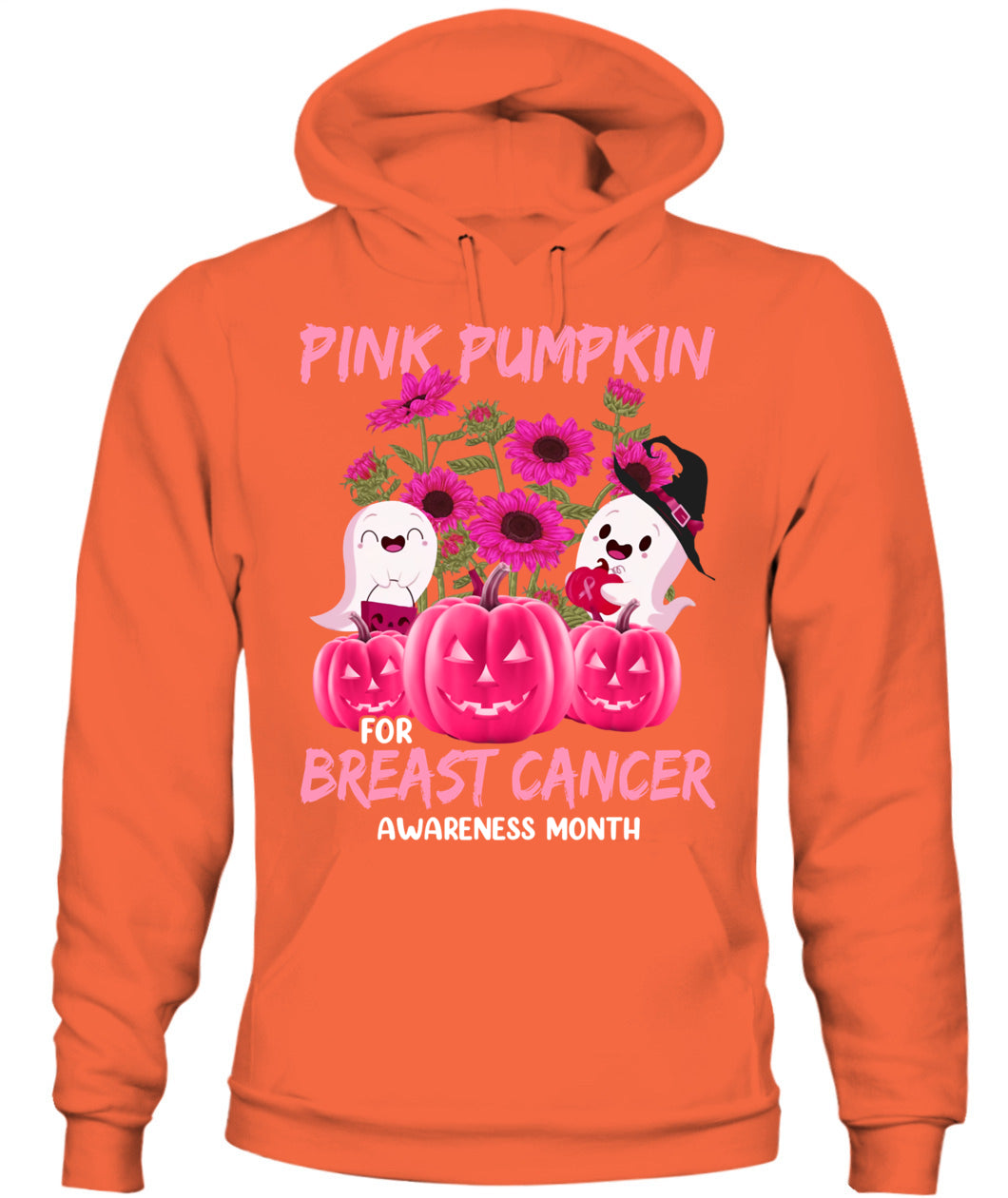 H2 - Halloween Breast Cancer Awareness-Pink Pumkin Breast Cancer T-Shirt