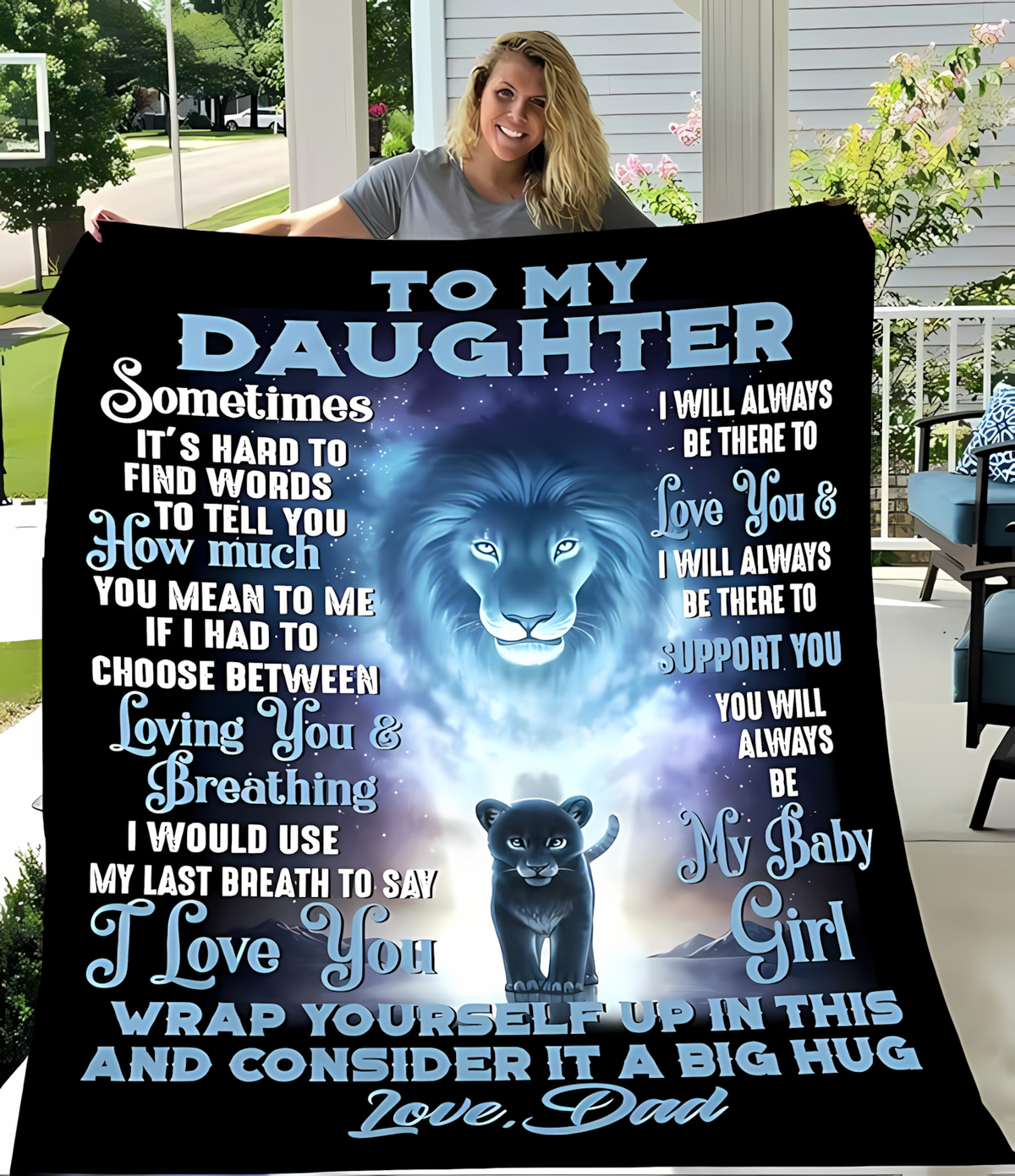 Special Gift For Your Daughter Blanket -  BLANKETS FROM DAD 084