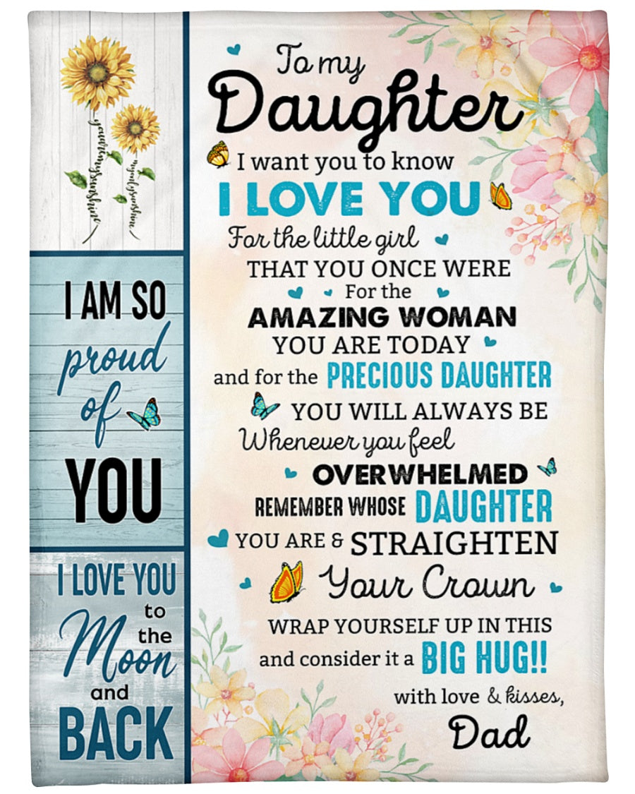 Special Gift For Your Daughter Blanket - BLANKETS FROM DAD 096