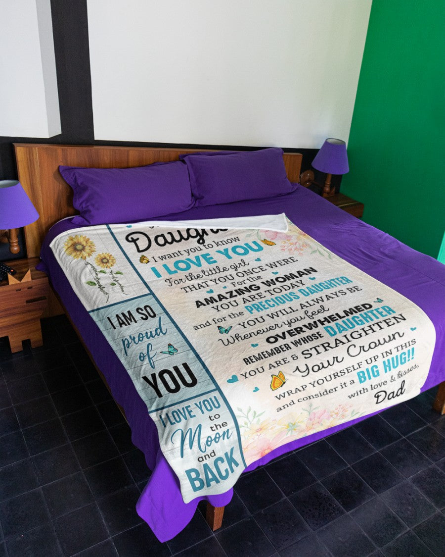 Special Gift For Your Daughter Blanket - BLANKETS FROM DAD 096