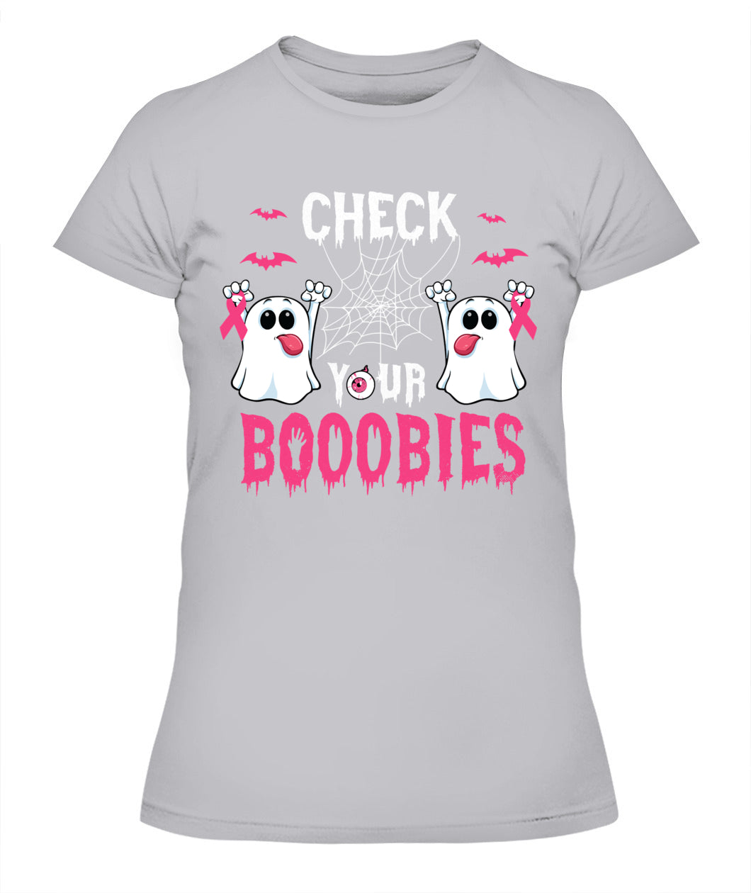 H6 - Halloween Breast Cancer Awareness-Check your Boobies Breast T-Shirt