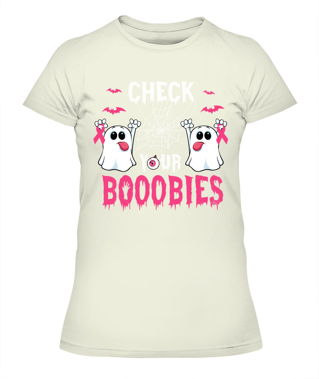 H6 - Halloween Breast Cancer Awareness-Check your Boobies Breast T-Shirt