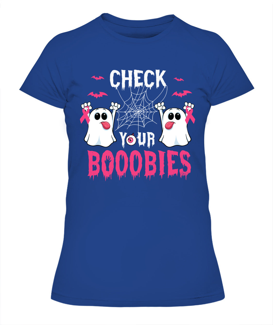 H6 - Halloween Breast Cancer Awareness-Check your Boobies Breast T-Shirt
