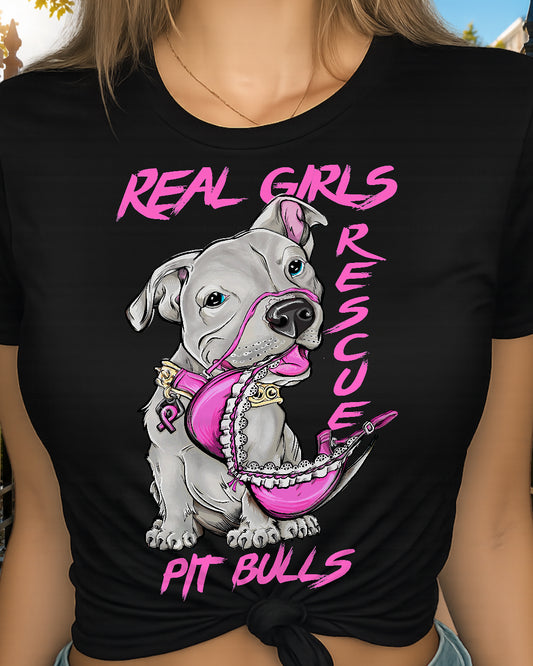 D14-Real Girls Rescue Pit Bulls Classic T-Shirt