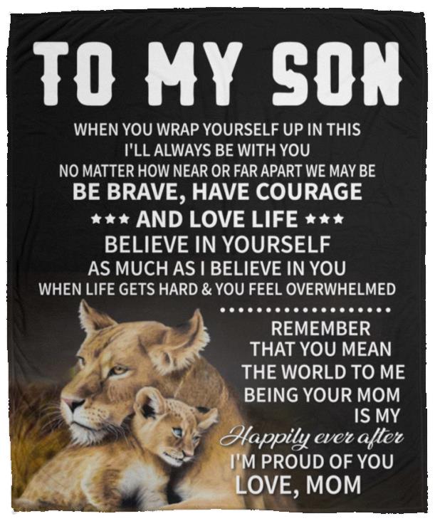 Special Gift For Your Son Blanket - BLANKETS FROM MOM 40