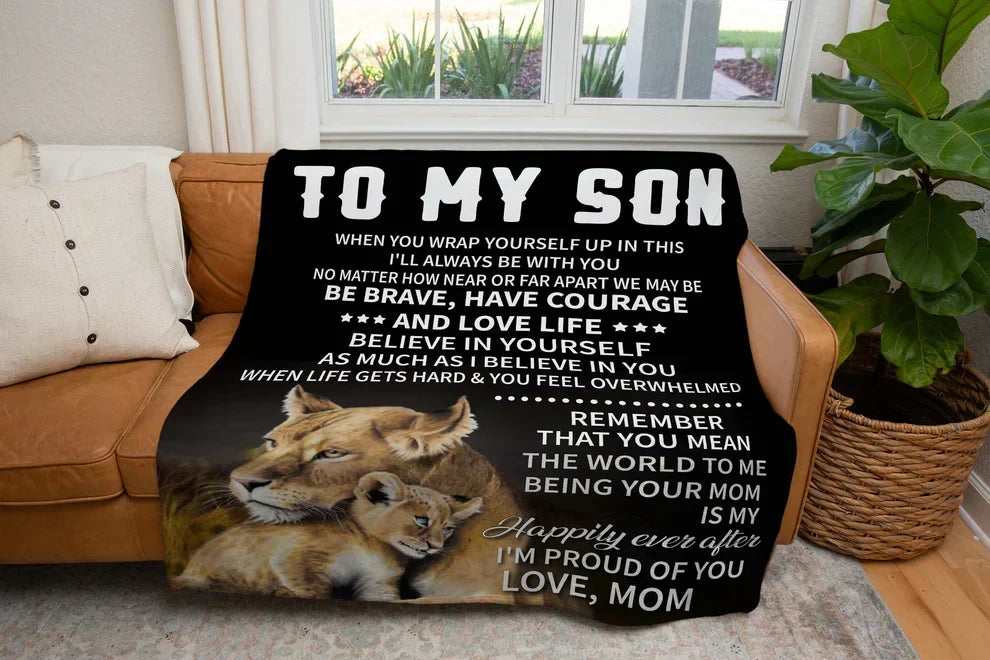 Special Gift For Your Son Blanket - BLANKETS FROM MOM 21