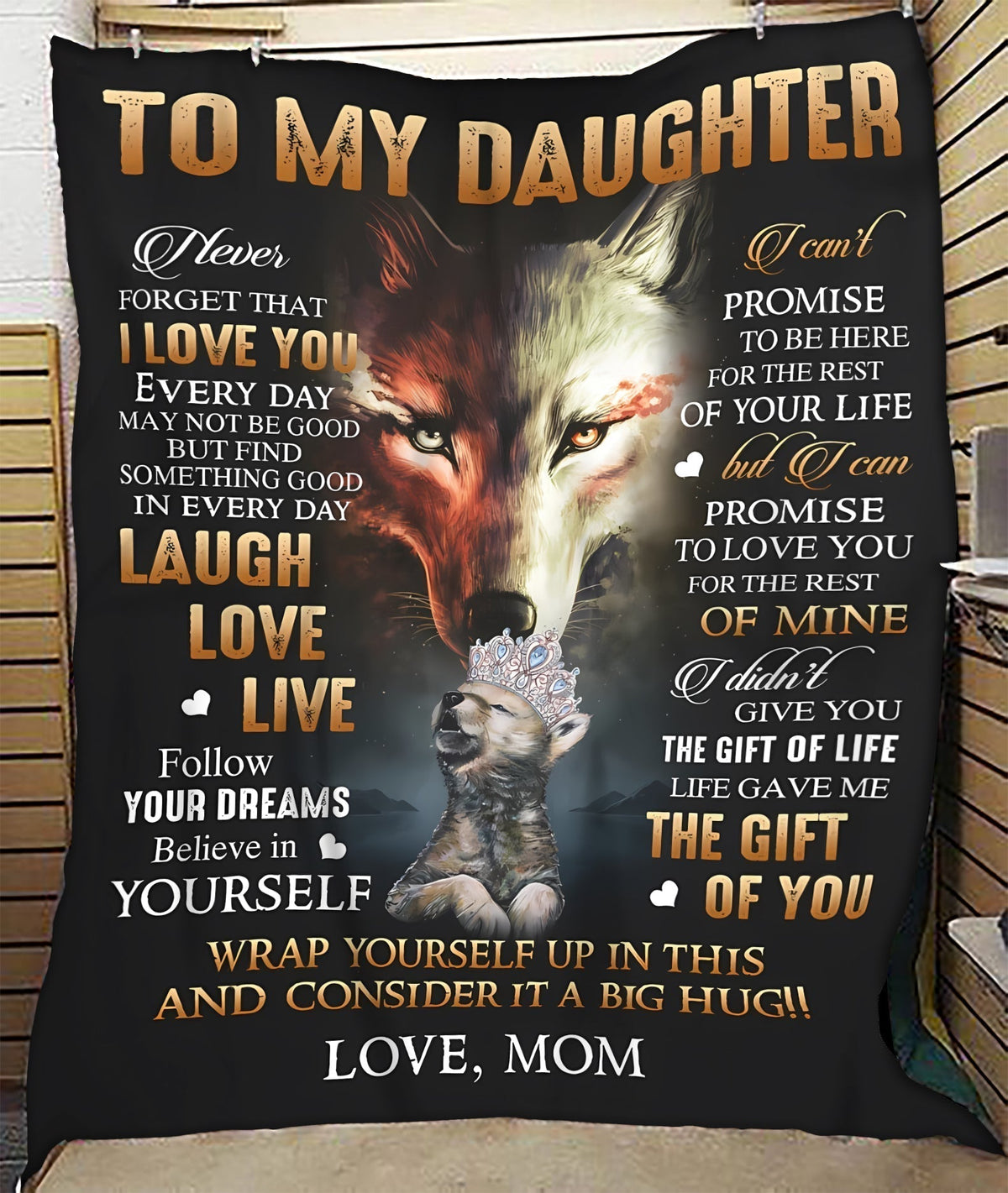 To My Daughter Blanket - BLANKETS FROM MOM 89
