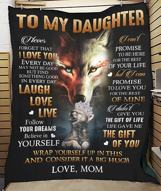 To My Daughter Blanket - BLANKETS FROM MOM 89