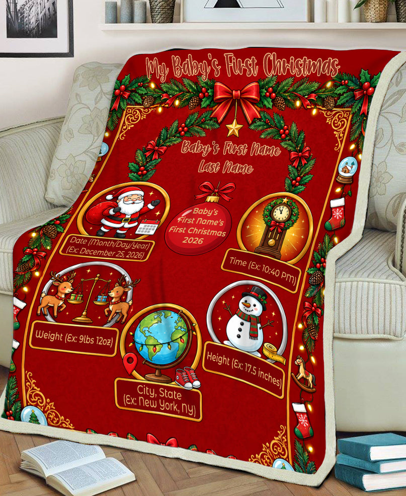My Baby in Christmas Firstly - Blanket