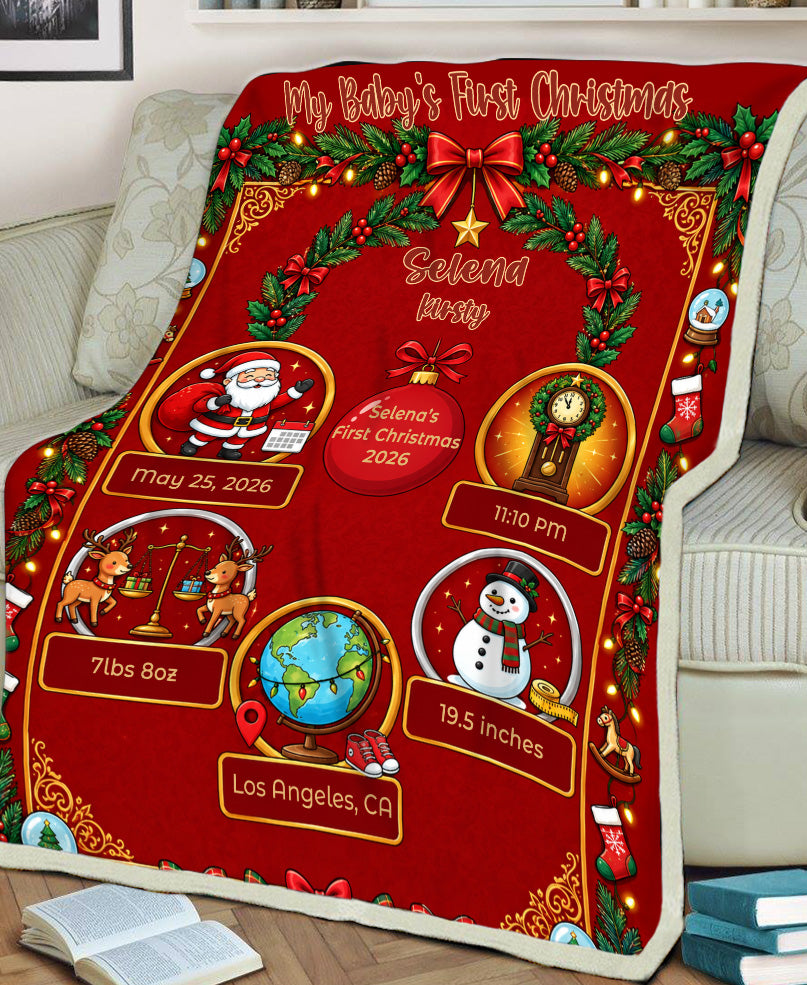 My Baby in Christmas Firstly - Blanket