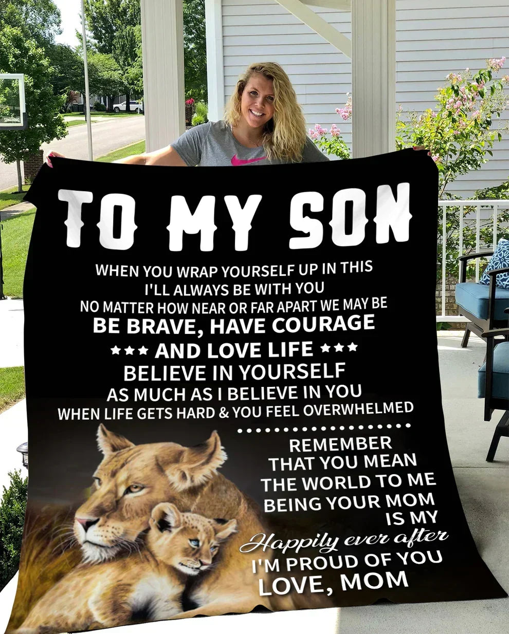 Special Gift For Your Son Blanket - BLANKETS FROM MOM 21