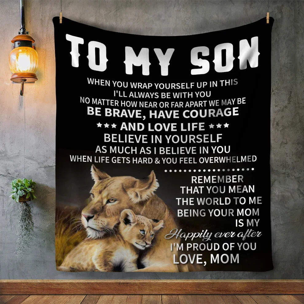 Special Gift For Your Son Blanket - BLANKETS FROM MOM 40