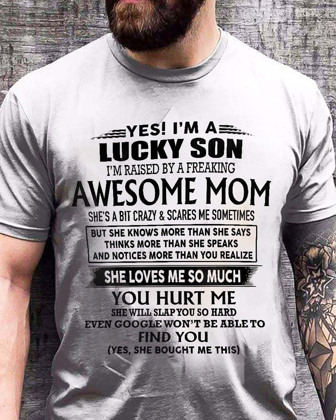 Oui, je suis un fils chanceux.