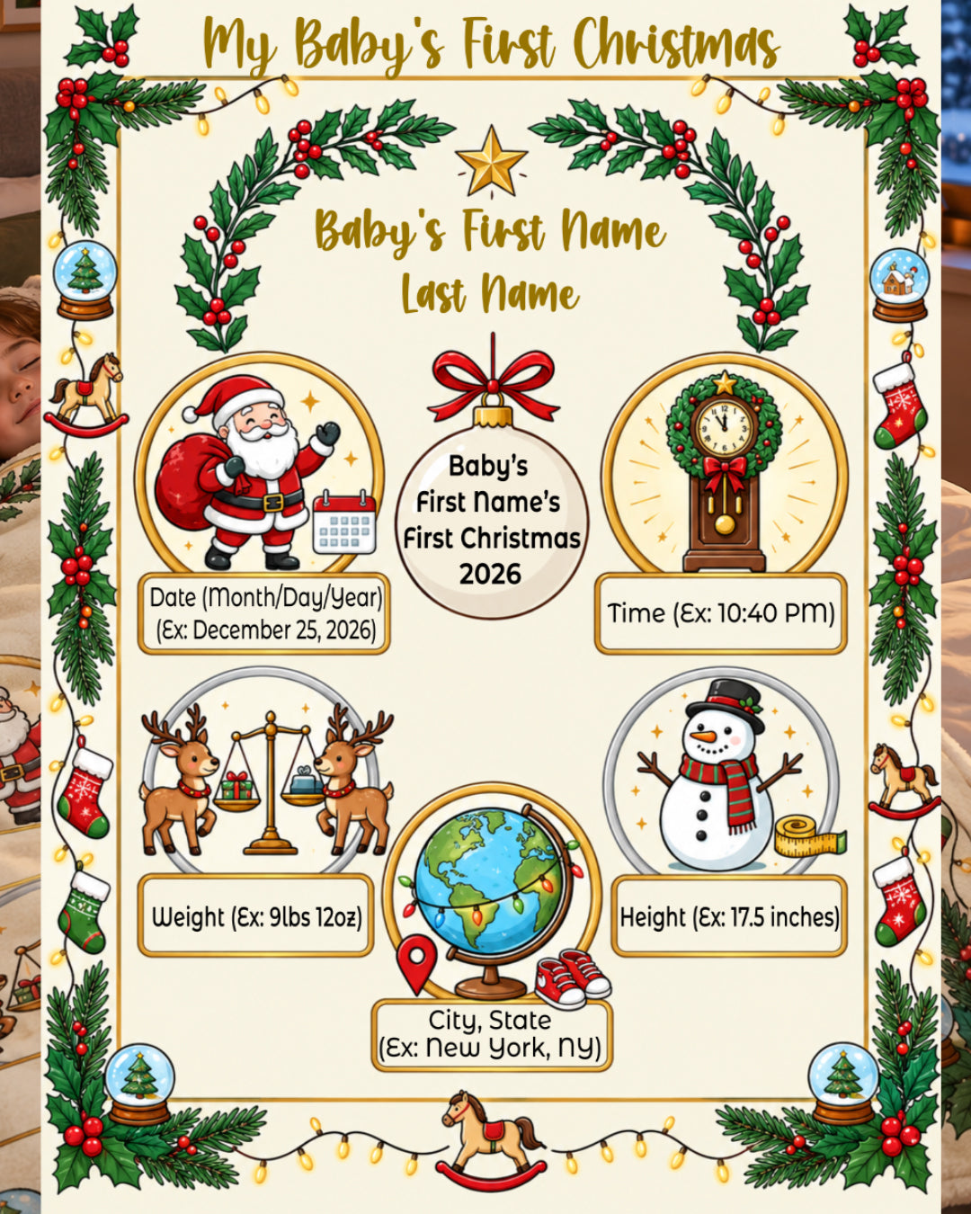 My Baby in Christmas Firstly - Blanket