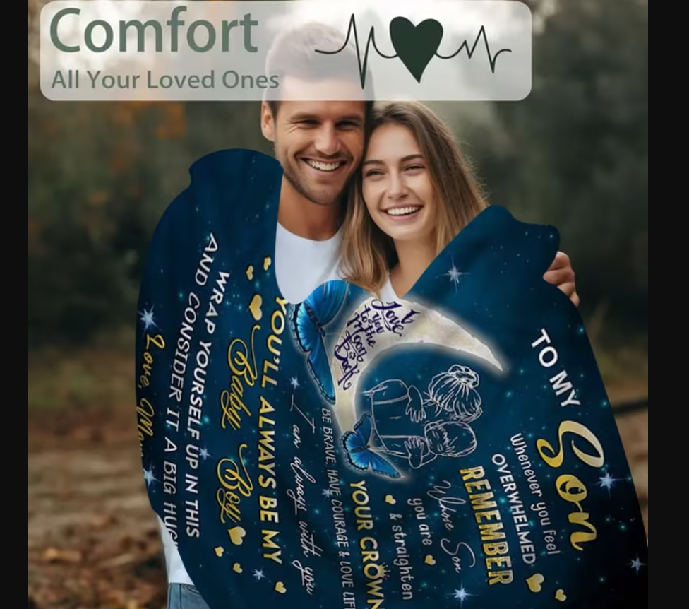 BLANKET FOR SON FROM MOM – COMFORT & WARMTH GIFT - BLANKETS FROM MOM 67