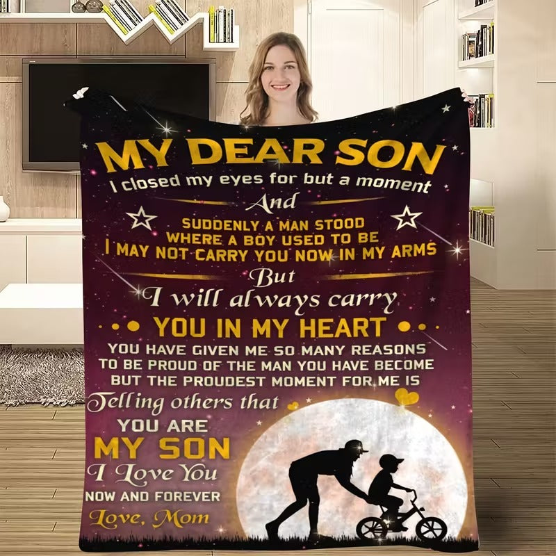 BLANKET FOR SON FROM MOM – COMFORT & WARMTH GIFT - BLANKETS FROM MOM 66