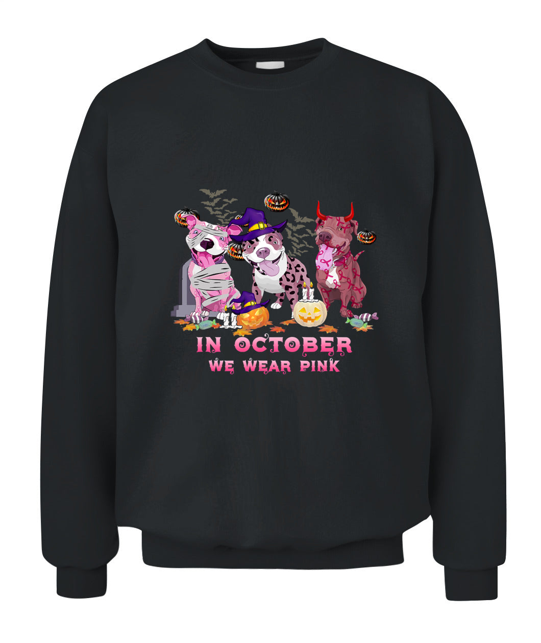 D9-Pitbull Dog In October We Wear Pink Classic T-Shirt
