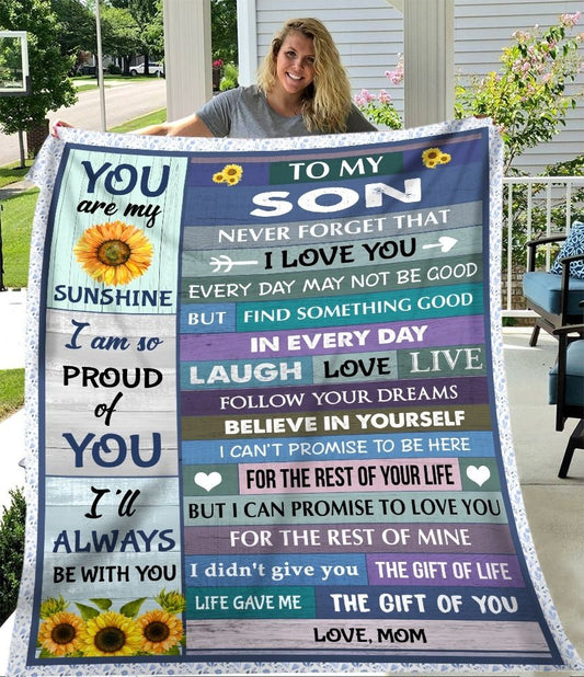 Special Gift For Your Son Blanket - BLANKETS FROM MOM 17