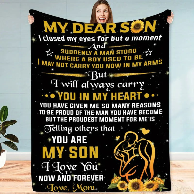 Special Gift For Your Son Blanket - BLANKETS FROM MOM 12