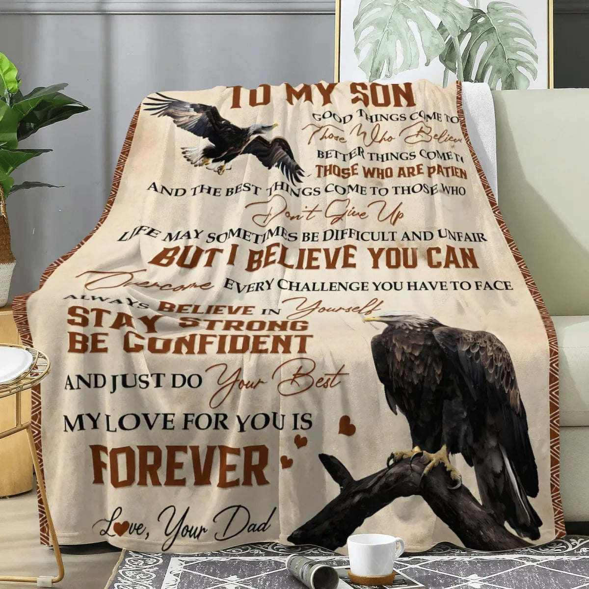 BLANKET FOR SON – COMFORT & WARMTH GIFT FROM DAD - BLANKETS FROM DAD 041