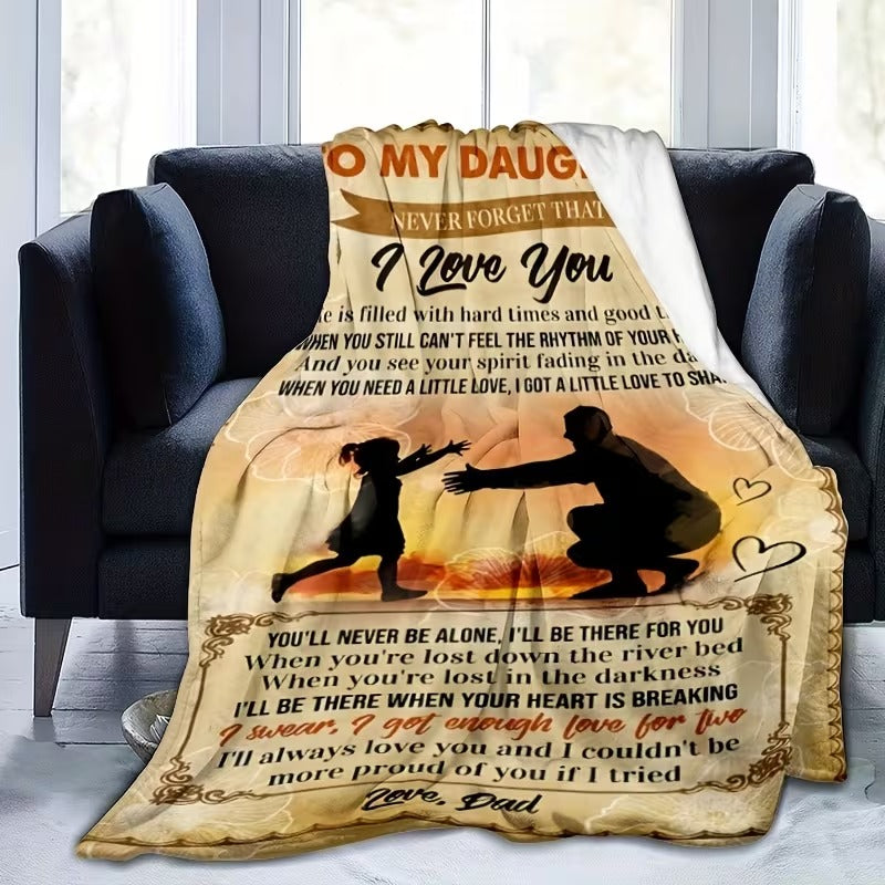 BLANKET FOR DAUGHTER FROM DAD – COMFORT & WARMTH GIFT - BLANKETS FROM DAD 045
