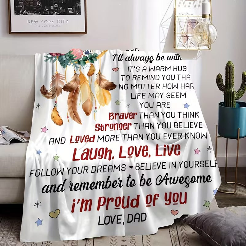 BLANKET FOR DAUGHTER FROM DAD – COMFORT & WARMTH GIFT - BLANKETS FROM DAD 046