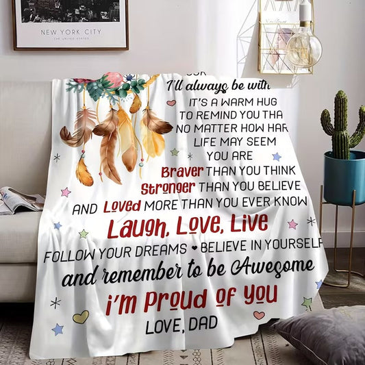 BLANKET FOR DAUGHTER FROM DAD – COMFORT & WARMTH GIFT - BLANKETS FROM DAD 046