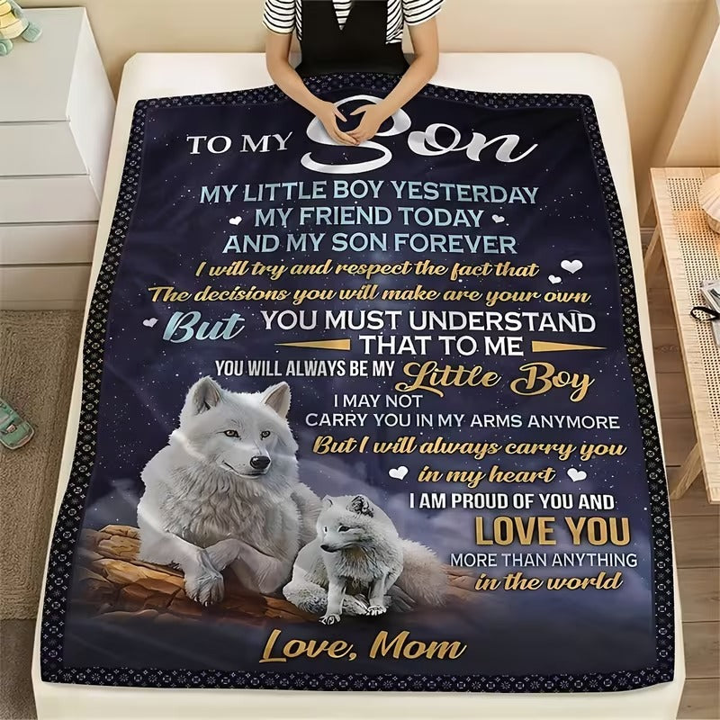 BLANKET FOR SON FROM MOM – COMFORT & WARMTH GIFT - BLANKETS FROM MOM 69