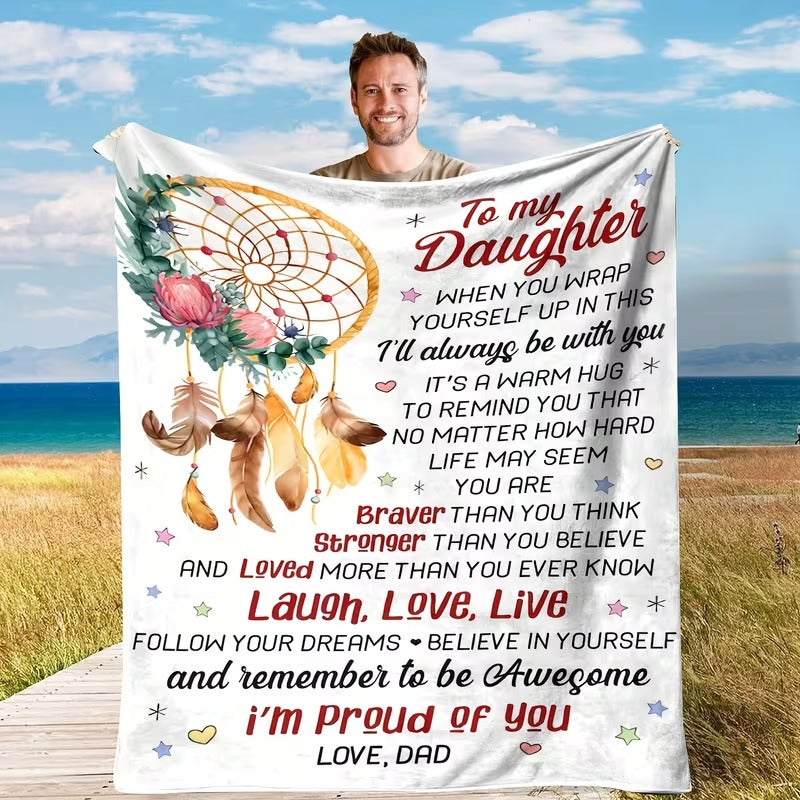 BLANKET FOR DAUGHTER FROM DAD – COMFORT & WARMTH GIFT - BLANKETS FROM DAD 046