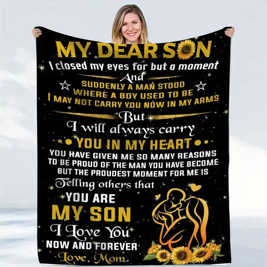 Special Gift For Your Son Blanket - BLANKETS FROM MOM 12