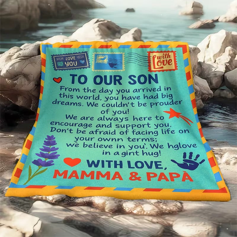 BLANKET FOR SON FROM MOM AND DAD – COMFORT & WARMTH GIFT - BLANKETS FROM MOM 72