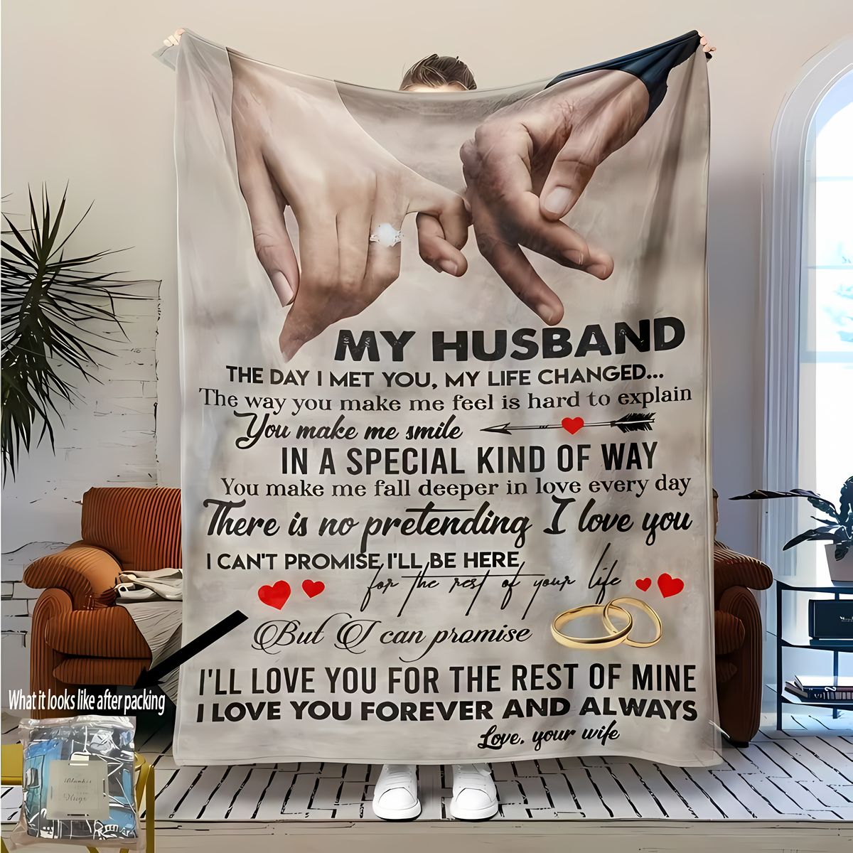 BLANKET FOR HUSBAND FROM WIFE – COMFORT & WARMTH GIFT - BLANKETS FROM WIFE 22