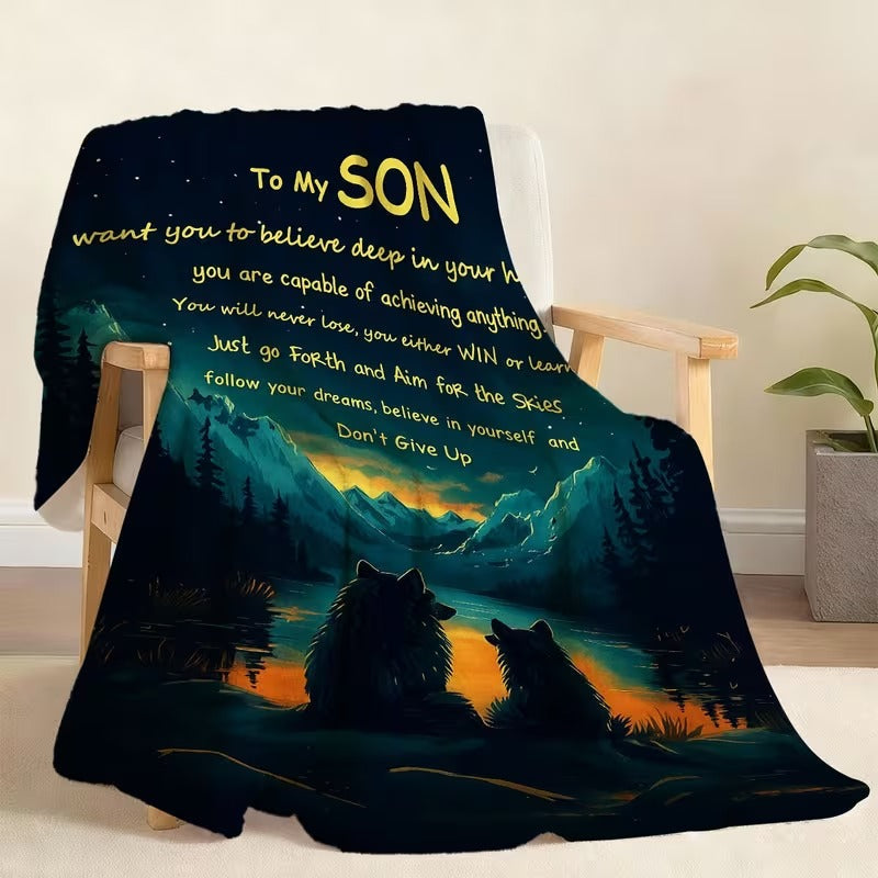 BLANKET FOR SON FROM DAD – COMFORT & WARMTH GIFT - BLANKETS FROM DAD 044