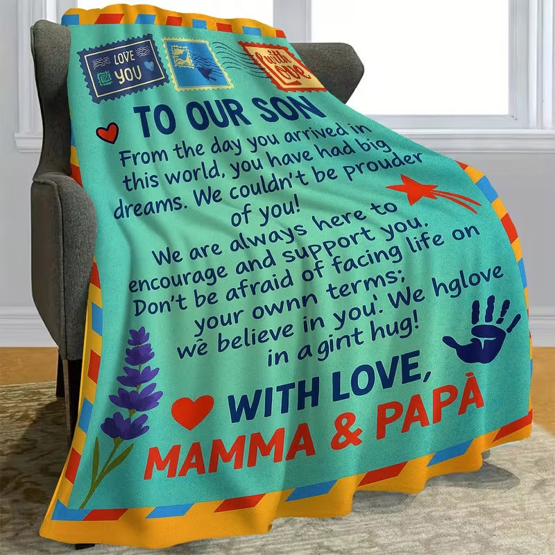 BLANKET FOR SON FROM MOM AND DAD – COMFORT & WARMTH GIFT - BLANKETS FROM MOM 72