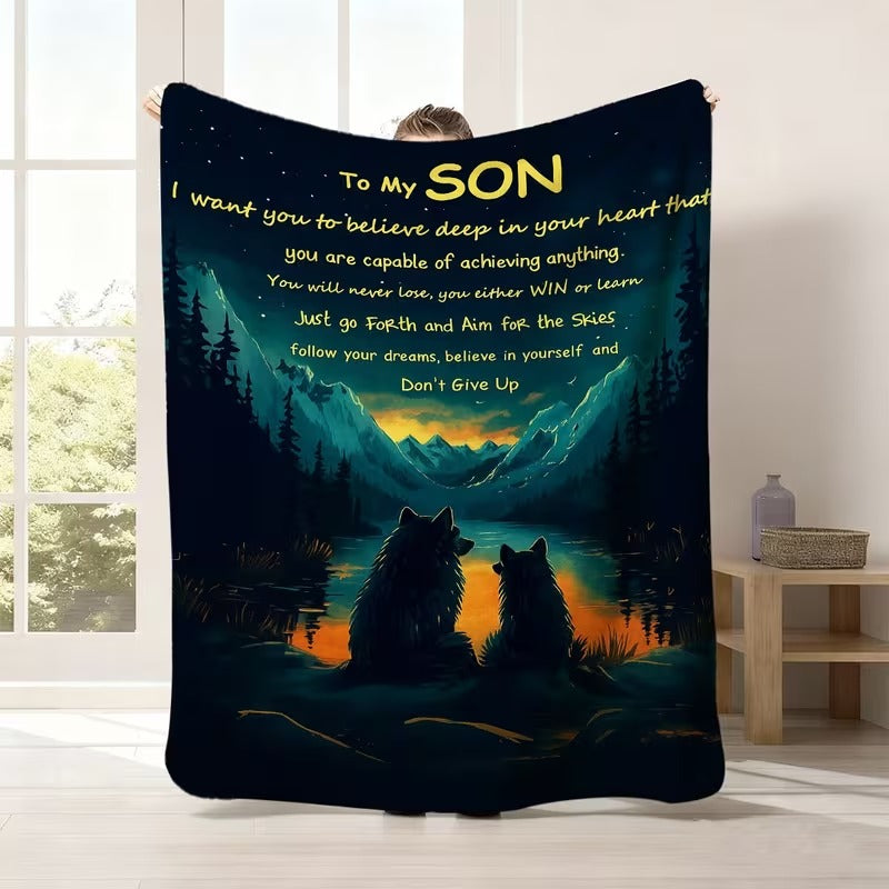 BLANKET FOR SON FROM DAD – COMFORT & WARMTH GIFT - BLANKETS FROM DAD 044