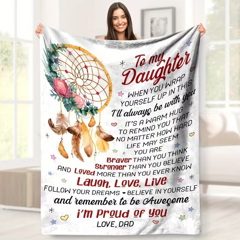 BLANKET FOR DAUGHTER FROM DAD – COMFORT & WARMTH GIFT - BLANKETS FROM DAD 046