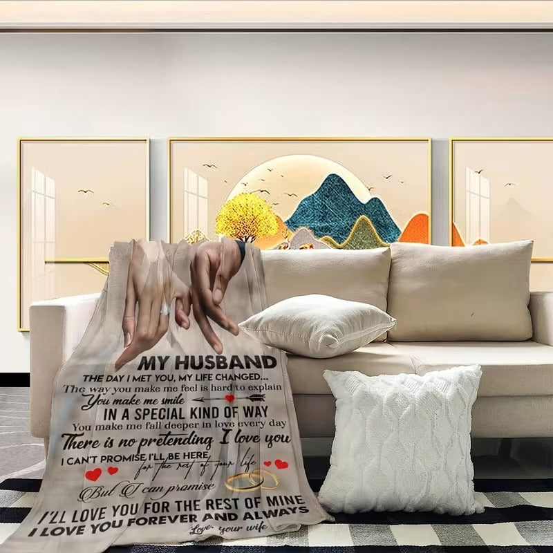 BLANKET FOR HUSBAND FROM WIFE – COMFORT & WARMTH GIFT - BLANKETS FROM WIFE 22